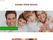 Tablet Screenshot of adamsfarmdental.com